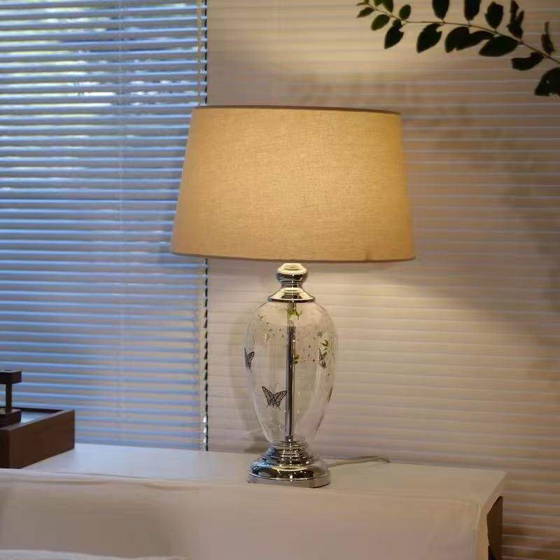 北欧简约威尼斯藏品&ldquo;白樱系列&rdquo;珐琅釉彩绘琉璃台灯阅读艺术摆件