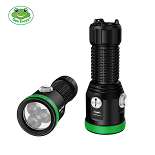 海蛙seafrogs水下补光灯潜水3000流明手电筒铝合金100米深度防水