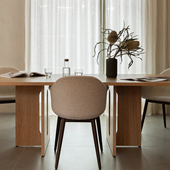 北欧侘寂风实木餐桌网红咖啡桌创意洽谈桌长桌极简办公桌