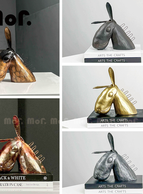 软装搭配样板间艺术马头装饰摆件