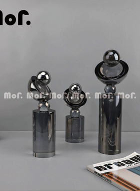 墨非 轻奢现代艺术水晶工艺品 居家软装玄关茶几电视柜装饰摆件