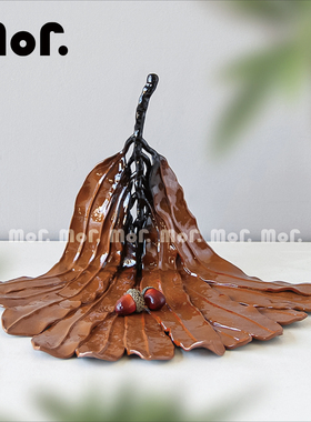 创意树叶客餐厅艺术摆件装饰饰品