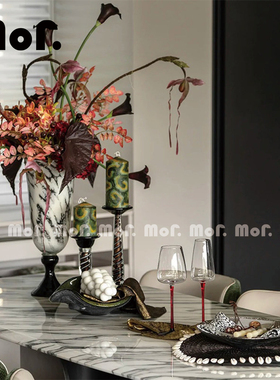 墨非 厨房样板间摆件样板间餐厅装饰餐桌蜡烛台轻奢高级感软装