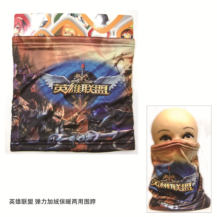 秋冬款 海贼王火影忍者弹力加绒围脖 日本动漫围巾 学生礼物 现货