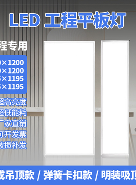集成吊顶铝扣板石膏板LED平板灯300x1200面板灯600x1200工程灯
