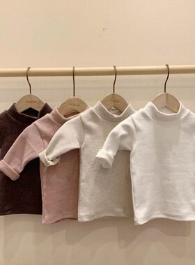 春秋冬婴儿棉加绒百搭风打底衫