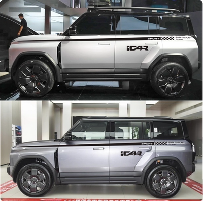 奇瑞iCAR 03T汽车贴纸车身拉花腰线个性彩条iCAR 03改装装饰贴画