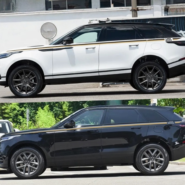 适用于路虎星脉车贴拉花 Velar个性改装车身装饰腰线彩条贴纸贴花