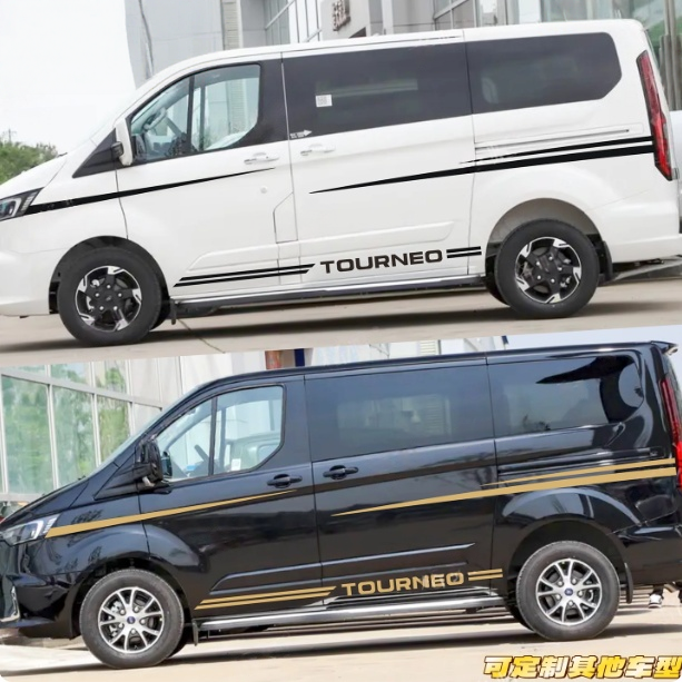 适用于福特途睿欧车贴拉花 Tourneo改装汽车贴纸车身装饰腰线彩条