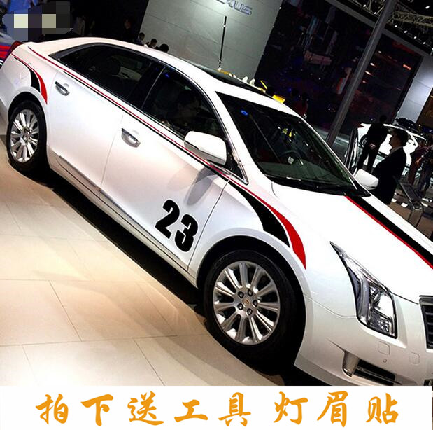 凯迪拉克ATSL XTS装饰车贴CT6 CTS汽车腰线拉花车身个性改装贴纸