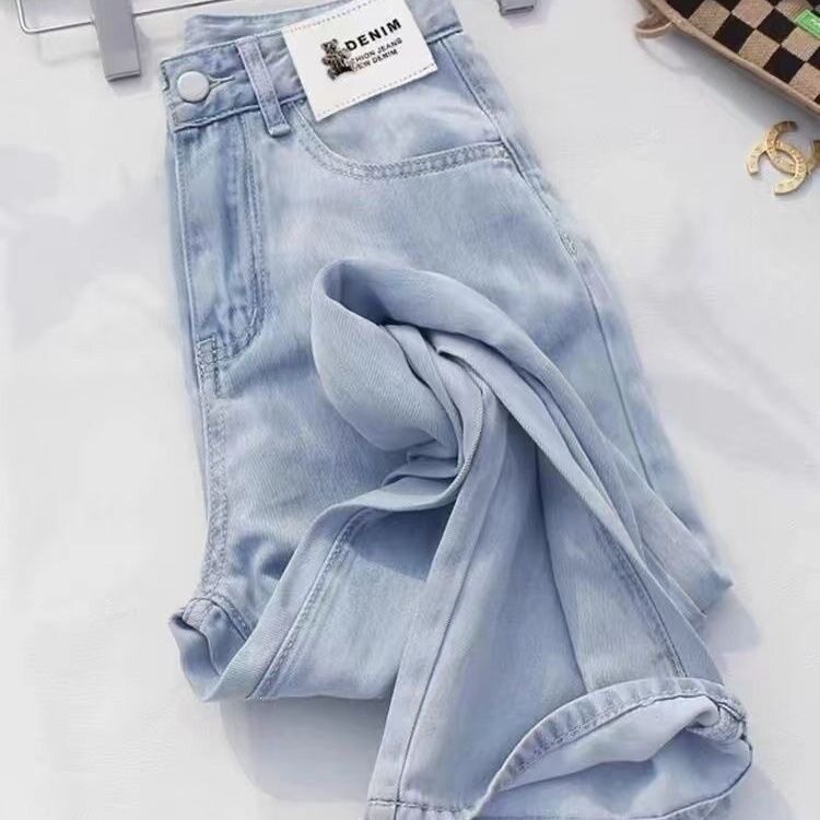 超薄垂坠感天丝牛仔裤女
