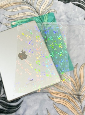 荣耀纯透明Diy贴纸背卡Magic Pad新款镭射卡纸X9薄膜平板V8Pro咕咔打底7内衬夹片6爱心5背景保护套彩虹贝壳纹