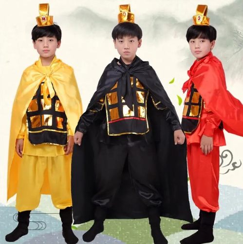 儿童古代士兵女孩演出服戏曲