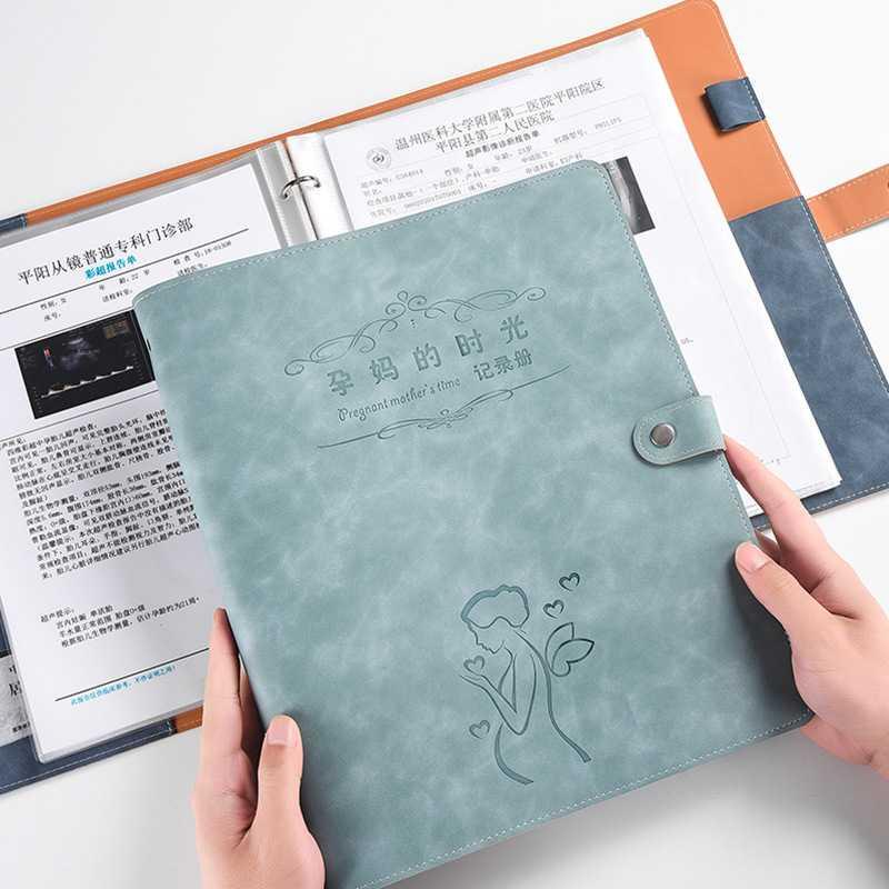 孕检资料收集册活页产检怀孕报告单收纳记录册检孕期b超文件夹U