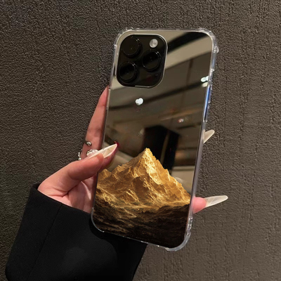 金山镜面手机壳适用iPhone16promax苹果13黄金万两OPPOReno14招财三星S25好运华为Mate70女款荣耀200小米1513