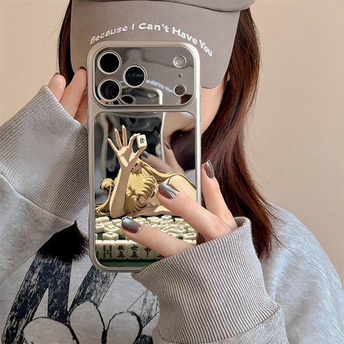美少女战士手机壳镜面适用iPhone17promax苹果16pro麻将发15大视窗13酷17pro卡通月野兔1412暴富15动漫水冰月