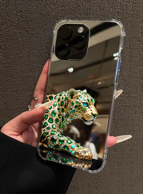 钻豹手机壳适用iPhone17pro max镜面苹果16pro金钱豹13赚爆OPPOReno14发财三星S25暴富华为P80VIVOOPPO小米15