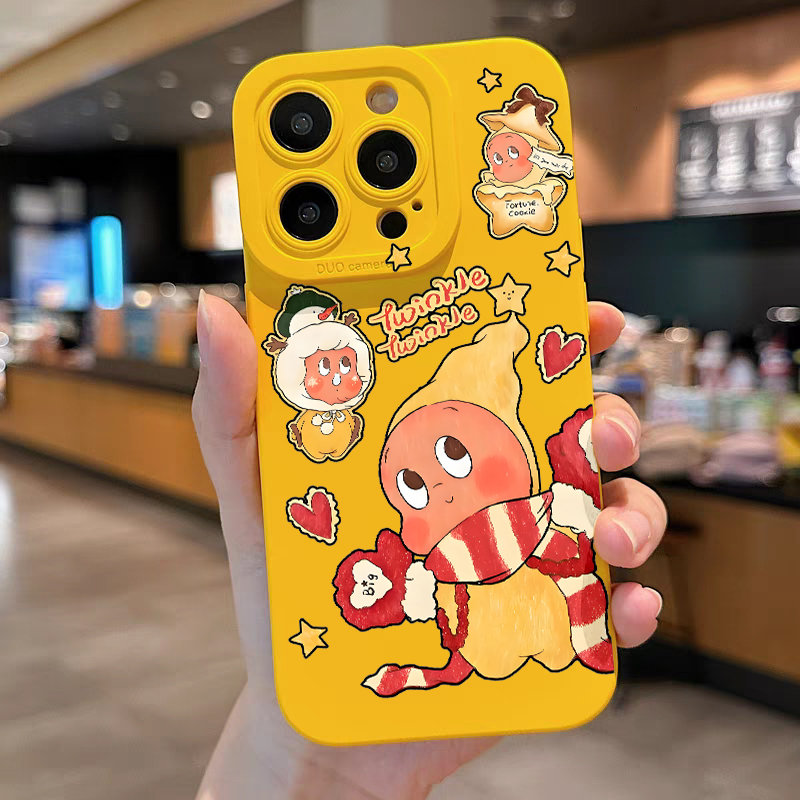 可爱星星人手机壳适用华为P70P80幸运一加ACE3Mate60pro镜子苹果17pro卡通OPPOReno13VIVOS20小米1415三星S25