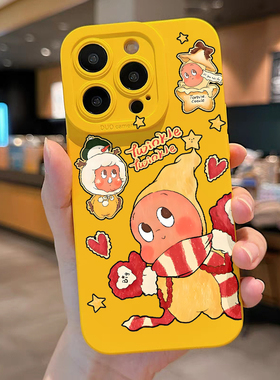 可爱星星人手机壳适用华为P70P80幸运一加ACE3Mate60pro镜子苹果17pro卡通OPPOReno13VIVOS20小米1415三星S25