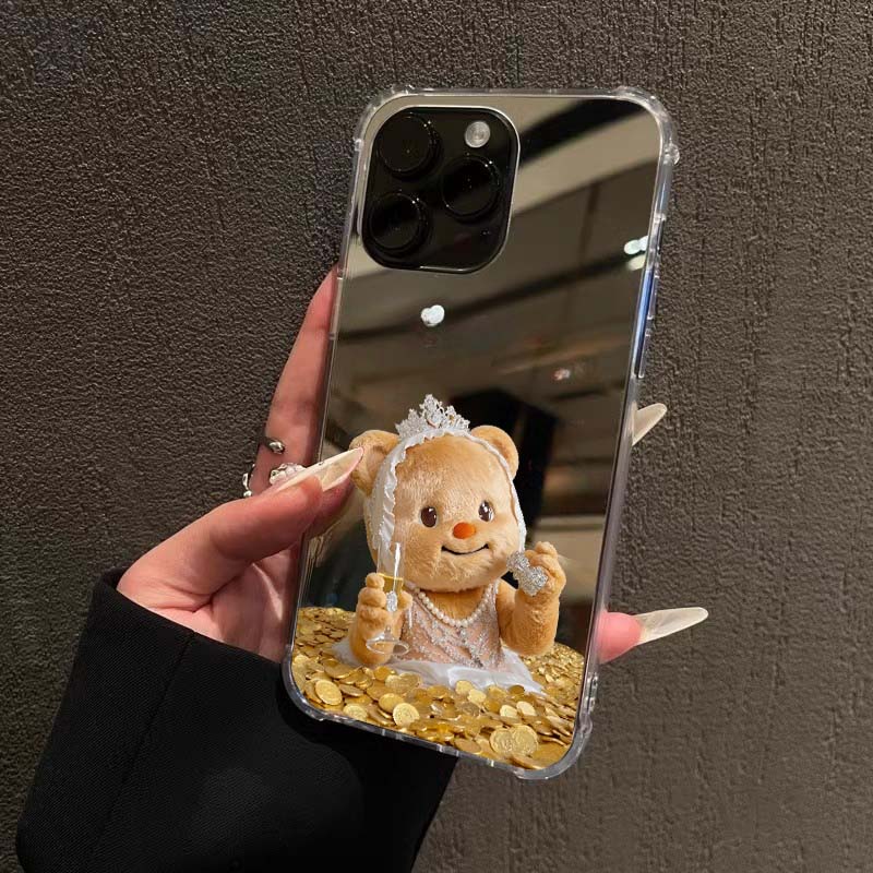 黄金万两小熊镜面手机壳苹果17
