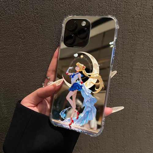 月野兔美少女手机壳适用iPhone17pro max镜面苹果16pro补妆镜1312OPPOReno14水冰月三星S25华为P80VIVO小米15