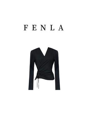 【惠姐私服】时尚气质设计感V领长袖针织衫修身显瘦上衣 83012