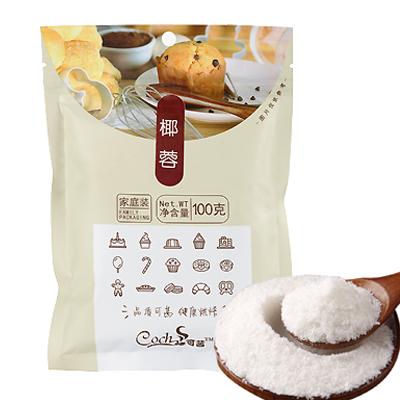 烘焙原料 COCH可茜全脂椰蓉印尼椰丝烘培饼干蛋糕装饰用椰丝100g