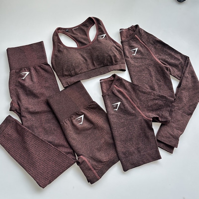 鲨鱼GYMshark无缝运动套装女紧身显瘦健身服瑜伽服速干训练服