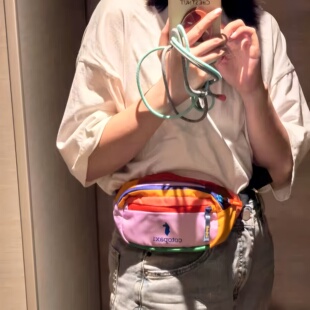 COtopaxi3l多巴胺拼色运动腰包女户外防水斜挎包胸包