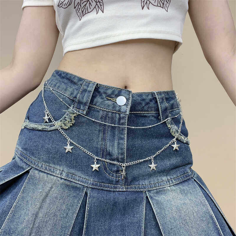 爱心链条裤链星星项链腰链y2k辣妹包包挂链配饰jk装饰裙子链子女