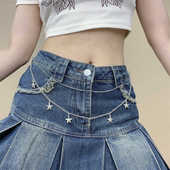 爱心链条裤 链星星项链腰链y2k辣妹包包挂链配饰jk装 饰裙子链子女