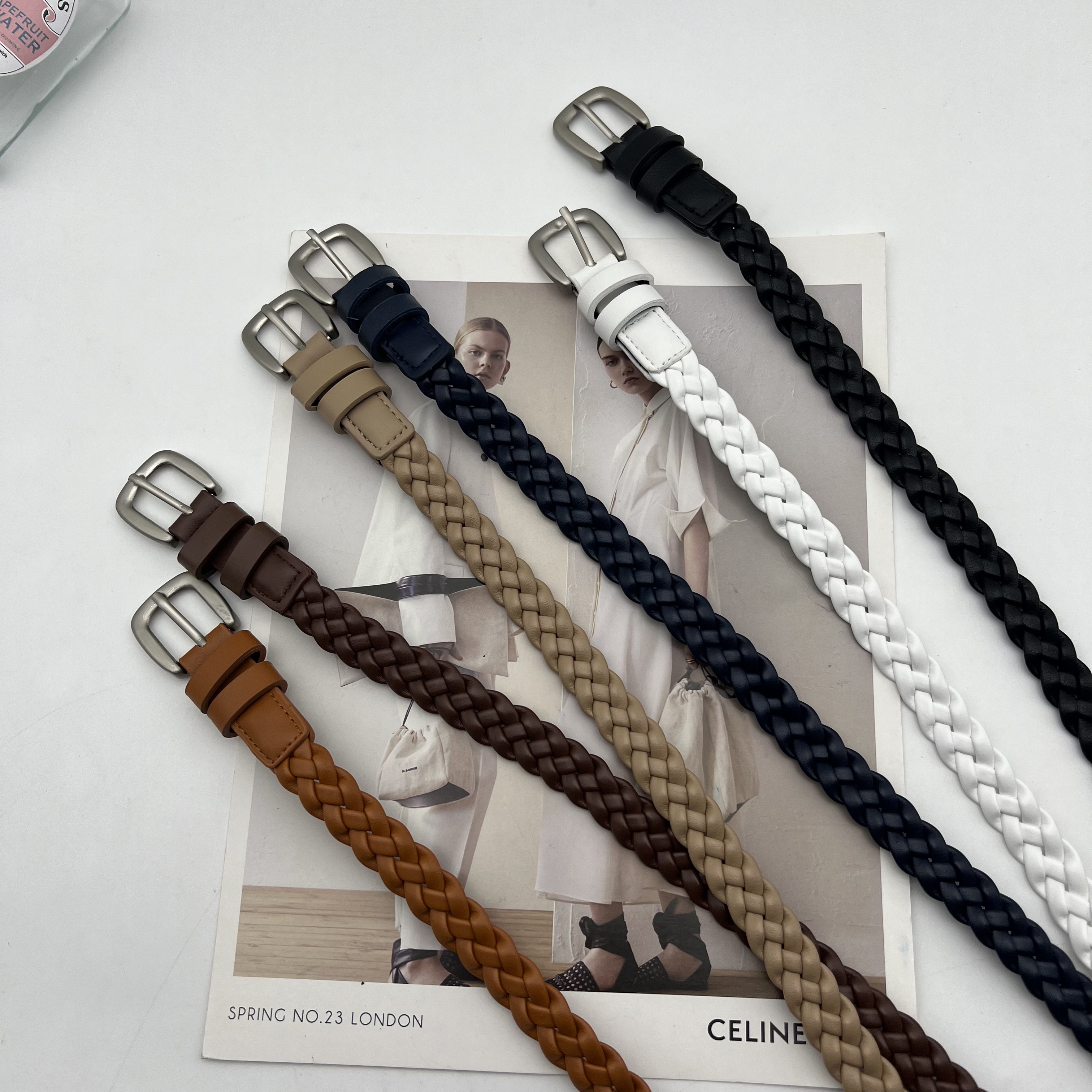 韩版新款编织腰带女精致麻绳