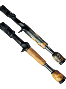 微物泛用路亚竿岸钓 冰钓竿 枪柄 远投 弹射 碳素实木手把  889