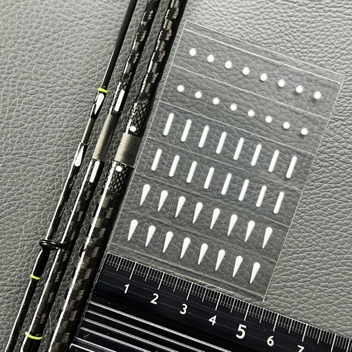 路亚竿对齐贴多节竿身对其标签