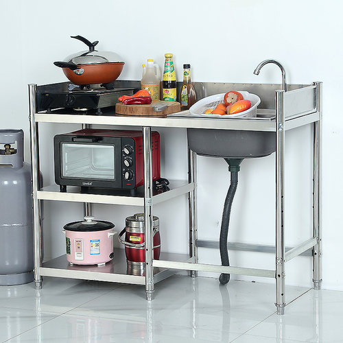 不锈钢厨房置物架水槽灶台架洗手洗菜盆挡板架收纳整理储物菜架