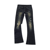 直筒牛仔裤 重磅破坏复古低腰修身 直腿神裤 TEAMGEEK