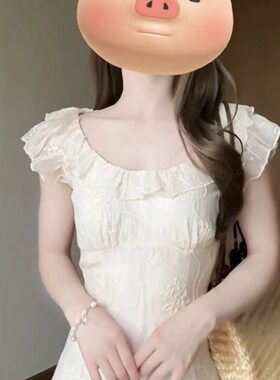 ZY720mm628法式小飞袖连衣裙子女夏显瘦初恋清纯奶甜温柔风长裙