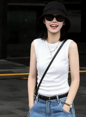 夏季2026年新款吊带背心女修身打底无袖露肩内搭设计