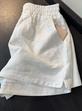 ZY629ZY63白色开叉运动短裤女夏薄款宽松小个子a字显瘦休闲阔腿裤
