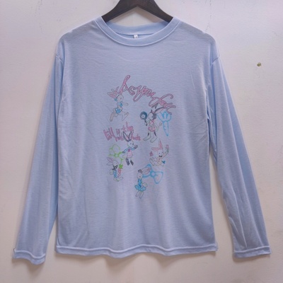 白色薄款微透印花长袖防晒罩衫T恤女2025新款爆款夏日绝美小上衣