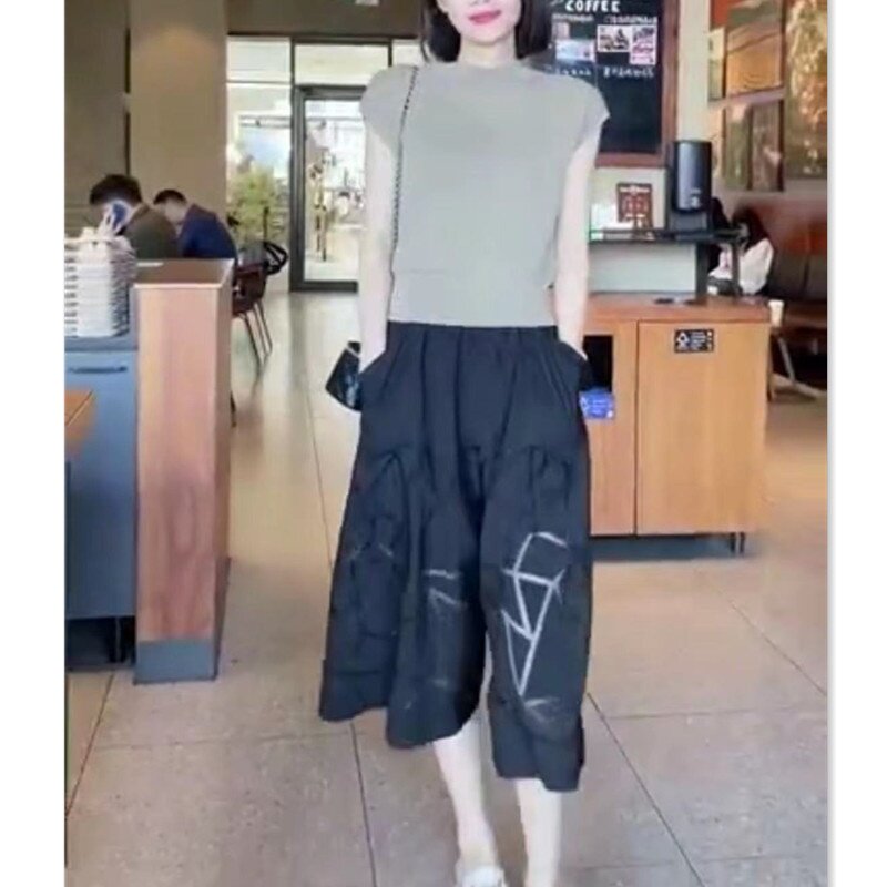 88331大爱美依缘2026夏季新款圆领净版打底T恤宽松休闲女裤时尚潮