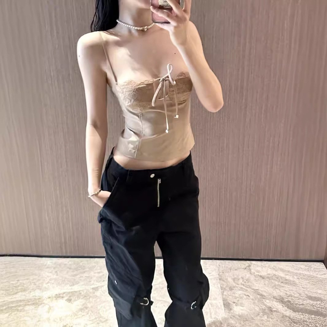 美式高级感辣妹蕾丝吊带性感镂空低胸细肩带绝美背心吊带无袖上衣,女装/女士精品,抹胸,淘宝优惠券,粉丝福利购,淘宝优惠卷