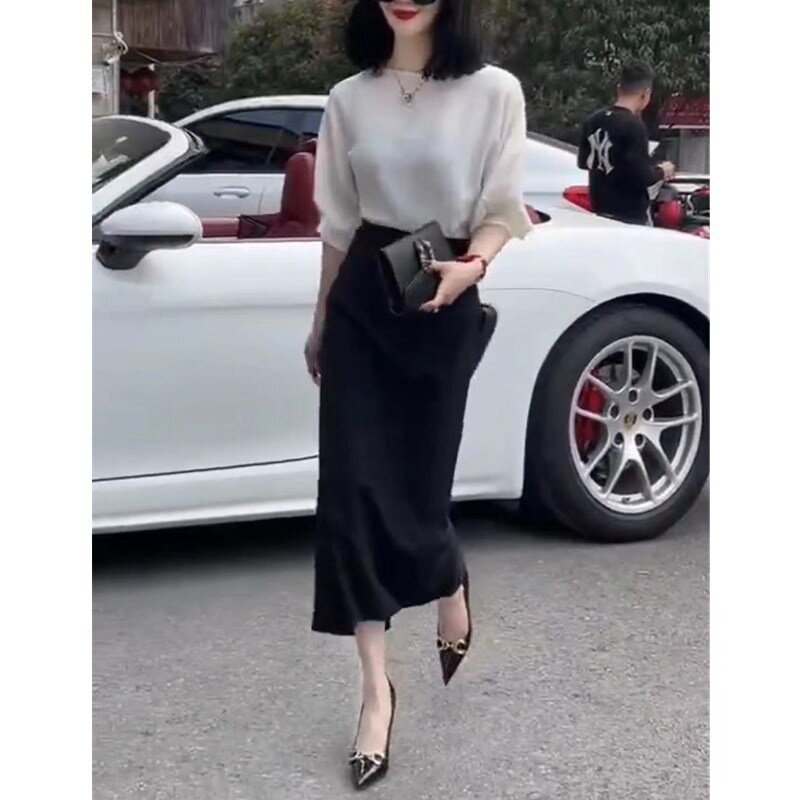 23125大爱美依缘2026夏季新款上衣高腰包臀半身长裙显瘦女