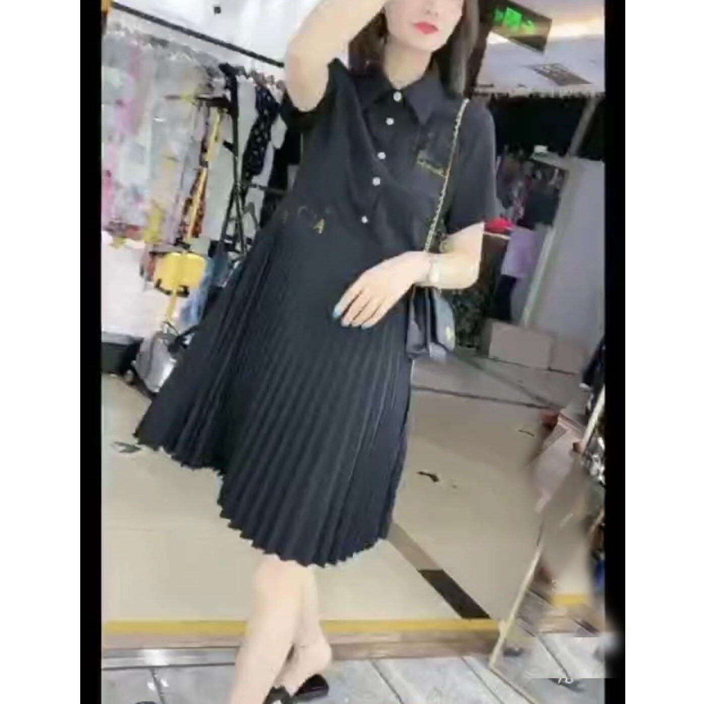 强120大爱美依缘2025夏季新款时尚连衣裙翻领中长款宽松显瘦女潮