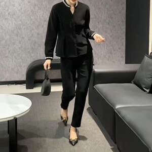 996121大爱美依缘2026春季新款高级感优雅轻奢衬衫小脚裤显瘦女装