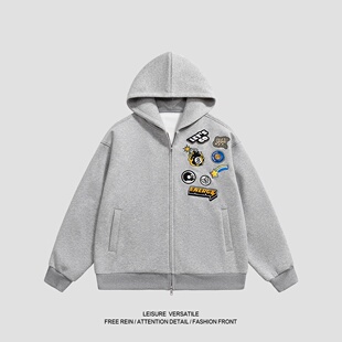 P90 外套卫衣秋季 控148 连帽拉链针织开衫 长袖 W876