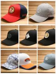 ins European and American Style Sweat-Absorbing Unisex Laser Perforated Mesh Hard-Brim Quick-Dry Curved Brim Baseball Cap for Golf Sports