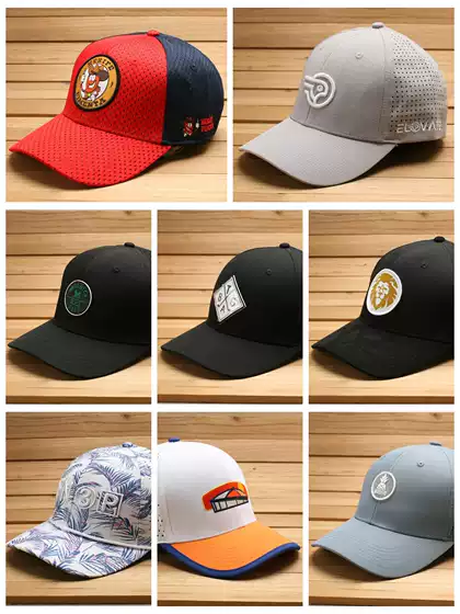 ins European and American Style Sweat-Absorbing Unisex Laser Perforated Mesh Hard-Brim Quick-Dry Curved Brim Baseball Cap for Golf Sports