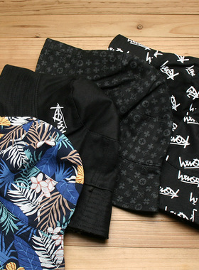 6月欧美小众潮牌ins复古纯棉双面戴大帽檐春夏遮阳防晒渔夫帽盆帽