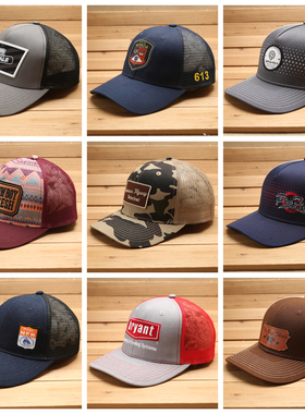 baseball小众孤品夏季高尔夫露营出游圆顶硬顶弯檐透气网眼棒球帽